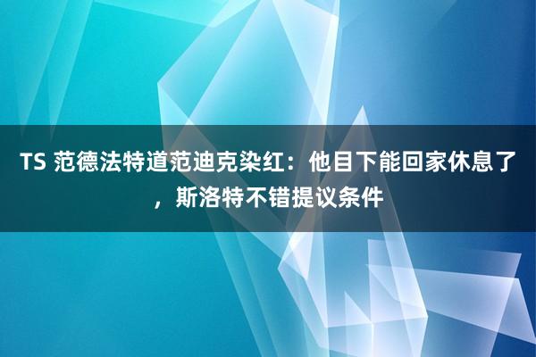 TS 范德法特道范迪克染红：他目下能回家休息了，斯洛特不错提议条件